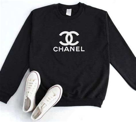 chanel sweatshirt 2018|authentic Chanel logo sweater.